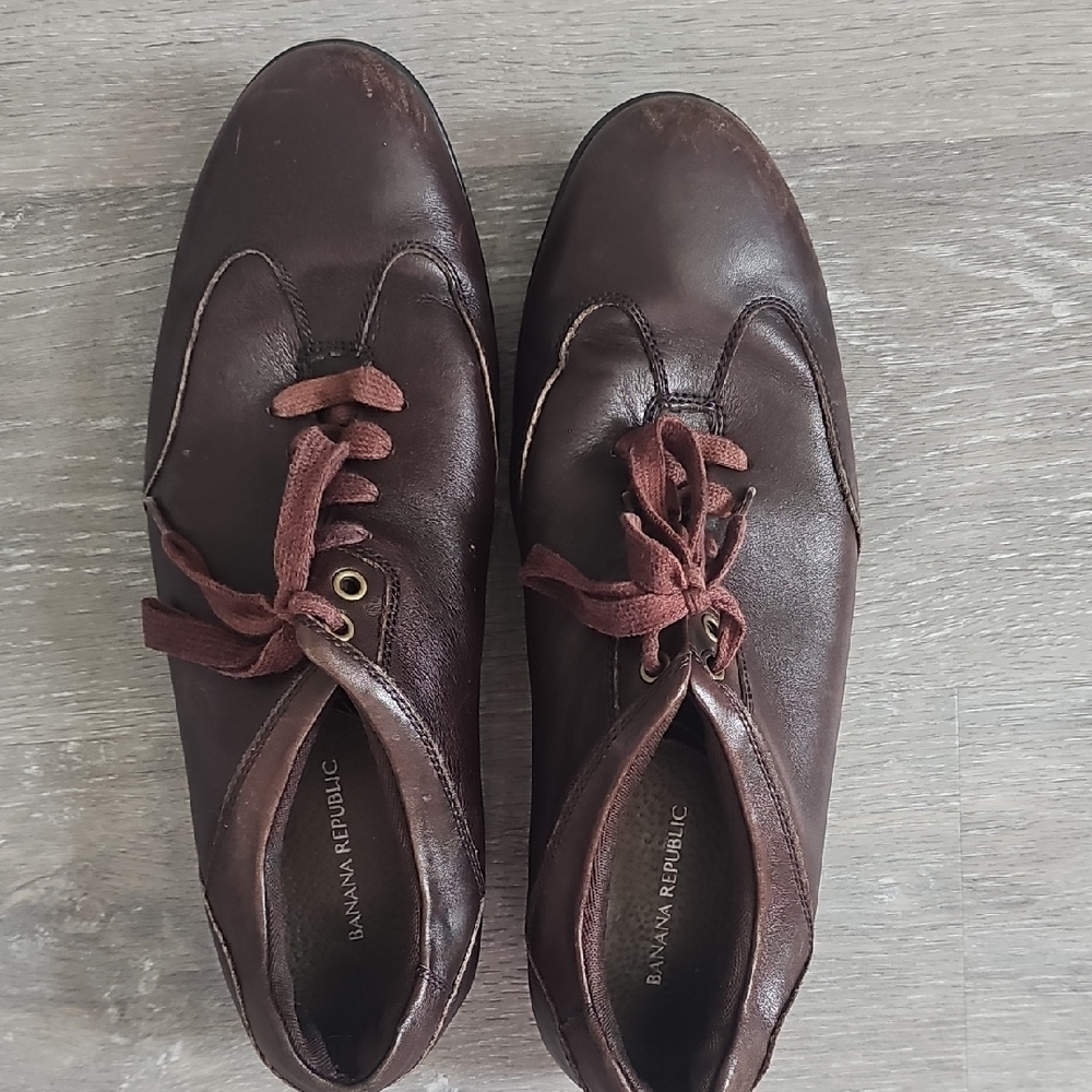 Banana Republic Men's Dark Brown Leather Oxfords